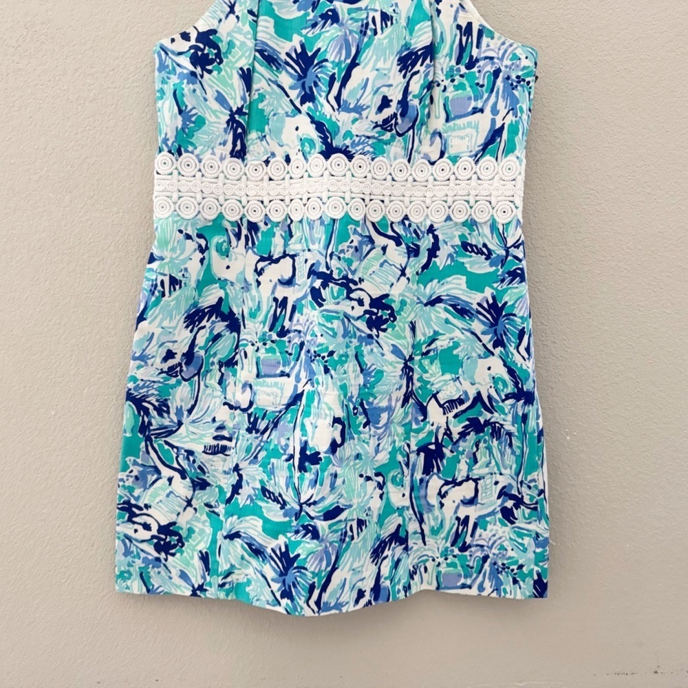 Lilly Pulitzer Ashlyn Shift Dress 14 Elephant Appeal Classic Resort Vacation NWT - Picture 8 of 14